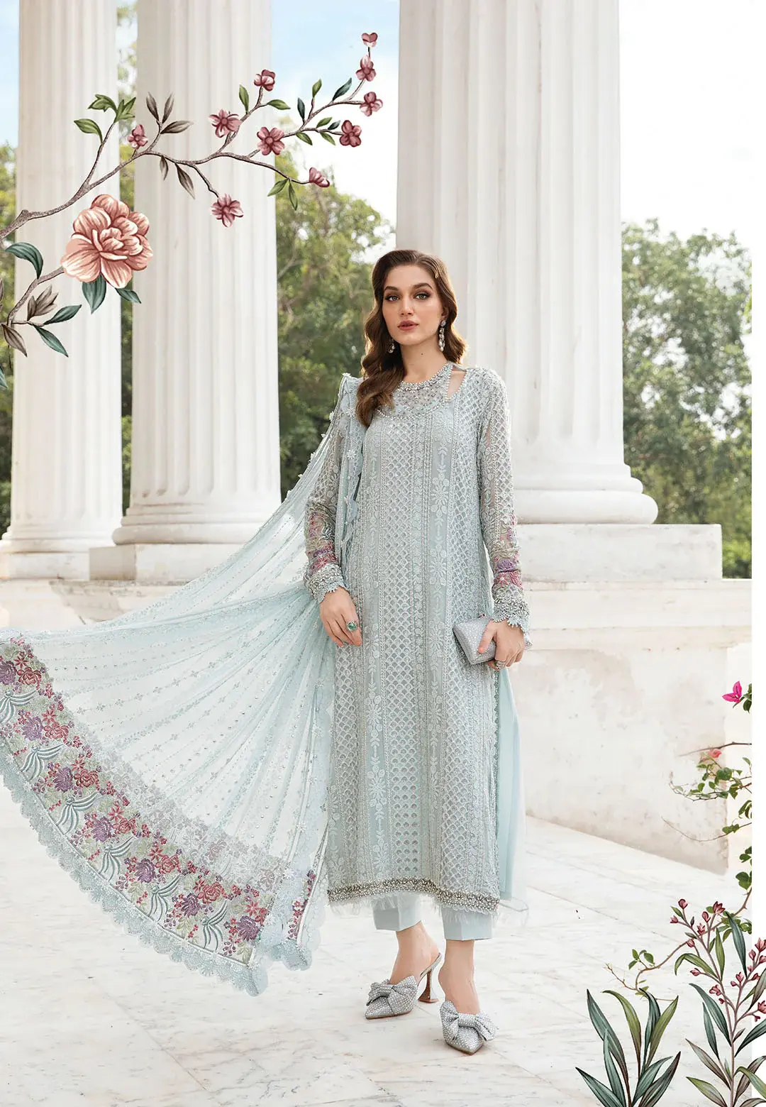 457097417_984541640379767_2494609396967266885_n_1800x1800-1.webp Exquisite light blue traditional outfit featuring intricate embroidery, lace detailing, and a matching sheer dupatta with floral accents.