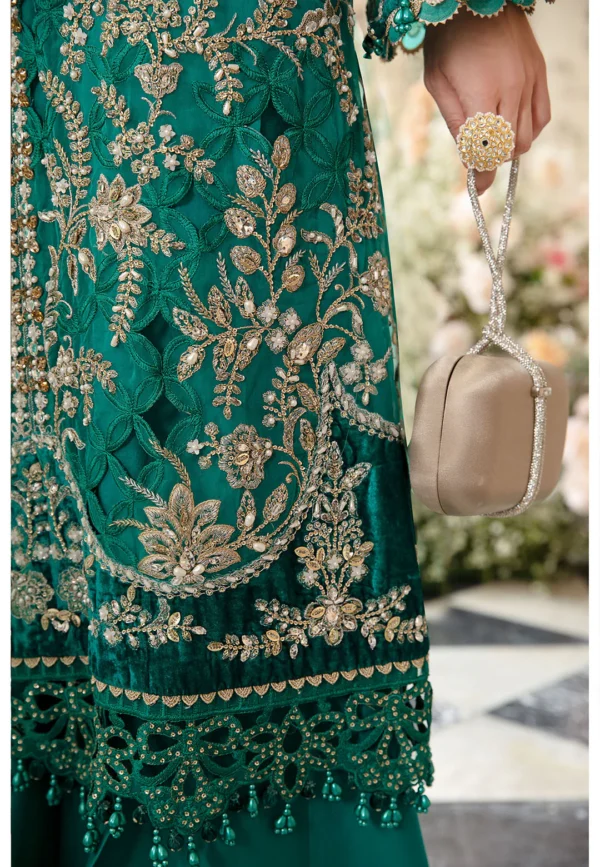 green emerald velvet dress Shaan-e-Sahar Sea Green Pakistani Lawn Suit D-12  Perfect for Mehndi   YourLibaas