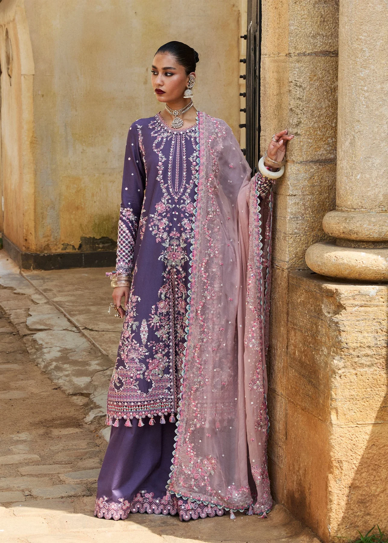 Hussain Rehar Irris inspired lawn suit with floral prints