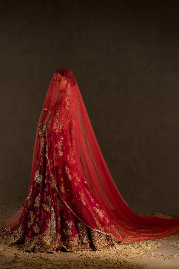 zuria-dor-hot-pink-bridal-lehenga-choli-4_0a9dca61-7248-4154-9b23-aba8e8ae9e17 Elegant woman in traditional attire.